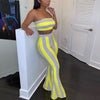 2023 Women Striped 2 piece set Women Outfits Crop Top Pants two pieces sets Summer Clothes for Female Sexy women's suit