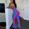 2023 Women Striped 2 piece set Women Outfits Crop Top Pants two pieces sets Summer Clothes for Female Sexy women's suit