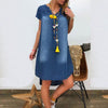 2022 Women Summer Dress Short Sleeve High Quality Solid Denim Sundress Turn Down Collar Mini Party Ol Dress Lady Dresses