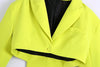 2023 Women's Blazer Jacket ZA Brand Designer Green Short Petite Blazer Dress Cropped Oversized Suit Autumn Belted Lined