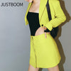 2023 Women's Blazer Jacket ZA Brand Designer Green Short Petite Blazer Dress Cropped Oversized Suit Autumn Belted Lined