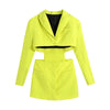 2023 Women's Blazer Jacket ZA Brand Designer Green Short Petite Blazer Dress Cropped Oversized Suit Autumn Belted Lined