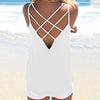 2022 Women's Camisole & Tanks Solid Sleeveless Spaghetti Strap Tops Backless Hollow Out Open Back Cool Loose Top Sexy Vest Cami
