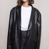 2023 Women's Jacket Oversized PU Blazers Faux Leather Jacket Coat Blazer for Women Elegant Outerwears Female Leather Suit Autumn