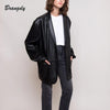 2023 Women's Jacket Oversized PU Blazers Faux Leather Jacket Coat Blazer for Women Elegant Outerwears Female Leather Suit Autumn