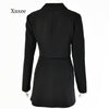 2023 Women's Spring Slim Short Skirt Suit Jacket Suit Blouse A-Line Skirt Two-Piece Elegant Female Casual Wear