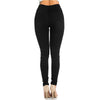 2022 Womens Solid Color Leggings Leggings High Waist Stretch Jeans Slim Pencil Pants White Black Blue Trousers