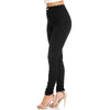 2022 Womens Solid Color Leggings Leggings High Waist Stretch Jeans Slim Pencil Pants White Black Blue Trousers