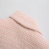 2022 ZA spring and autumn women's wear lapel pink European and American style texture double-breasted casual blazer
