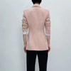2022 ZA spring and autumn women's wear lapel pink European and American style texture double-breasted casual blazer