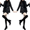 2023 autumn and winter small fragrance two-piece thick suit skirt suit women's plaid jacket casual pants woolen
