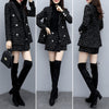 2022 autumn and winter small fragrance two-piece thick suit skirt suit women's plaid jacket casual pants woolen