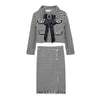 2022 autumn and winter houndstooth temperament western style royal sister two-piece suit female autumn clothes