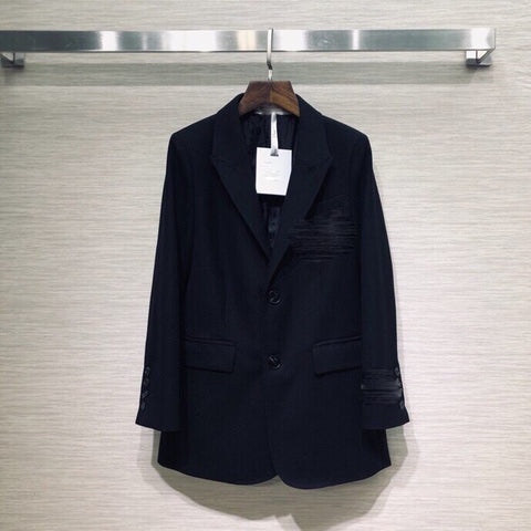 2022 autumn and winter exquisite embroidery high-end dark series suit jacket 0717