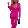 2023 autumn and winter sexy suit women's professional dress jackets pure color casual pants two -piece set