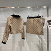 2022 autumn bow fine woolen suit short jacket + skirt suit formal skirt suits for women