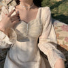 2022 early spring chiffon dress first love department gentle temperament white sweet salt skirt fairy super Sen Department