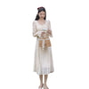 2022 early spring chiffon dress first love department gentle temperament white sweet salt skirt fairy super Sen Department