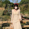 2022 early spring chiffon dress first love department gentle temperament white sweet salt skirt fairy super Sen Department