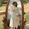 2022 early spring chiffon dress first love department gentle temperament white sweet salt skirt fairy super Sen Department