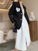 2022 mid length split suspender skirt women's waist down and thin bottom skirt super match design tea break skirt