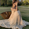 2022 net red chiffon summer dress women's seaside holiday skirt super fairy sling Bali Beach skirt