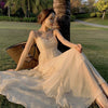 2022 net red chiffon summer dress women's seaside holiday skirt super fairy sling Bali Beach skirt