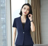 2022 summer black office professional wear Temperament Slim Solid Color Blazer Jacket Casual skirt suits Two-piece
