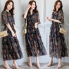 2022 travel and leisure Bohemian long skirt Floral Chiffon dress women's summer seaside holiday beach skirt