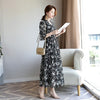 2022 travel and leisure Bohemian long skirt Floral Chiffon dress women's summer seaside holiday beach skirt
