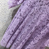 2022 women three-quarter sleeve round neck water soluble lace dress 0618