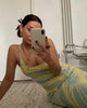 2022 women's personalized design vortex knitting tie dye suspender dress with buttocks wrapped