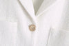 2022 women summer white short sleeve suit V-neck single breasted pocket casual women's short Blazer top clothing