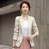 2023 spring autumn blazer women long sleeve tweed elegant coat ladies chic tops vintage plaid suit jackets and blazers casaco