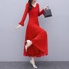 2022 spring long sleeve long Chiffon Dress Tourism Holiday Beach skirt