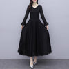 2022 spring long sleeve long Chiffon Dress Tourism Holiday Beach skirt