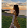 2022 summer seaside holiday beach skirt super fairy forest small gentle Feng Shui fruit print dress