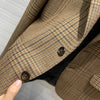 2022AW Casual Women  100% Wool Plaid Blazer Female  Outerwear Coat Jacket Gdnz 11.04