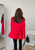 2022FW Autumn  Women Red Wool Blazer Female  Chic Outerwear Coat For Ladies Gdnz 11.16