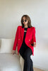 2022FW Autumn  Women Red Wool Blazer Female  Chic Outerwear Coat For Ladies Gdnz 11.16