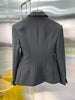 2022FW Autumn High Quality Women Slim Black Blazer Jacket Female  Coat Overcoat Gdnz 6.24
