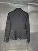 2022FW Autumn  Women  Double Breasted Slim Black Blazer Female Jacket Coat Ddxgz2 12.14