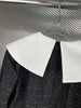 2022FW Women Black Patchwork Pleated Cake Dress For Ladies Clothes Ddxgz2 11.01