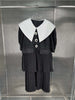 2022FW Women Black Patchwork Pleated Cake Dress For Ladies Clothes Ddxgz2 11.01