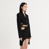 2022niche design short backless suit, irregular high waist skirt for summer women's sexy high street suit