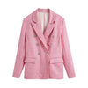 2023RA European and American women's spring houndstooth slim casual straight lapel suit jacket