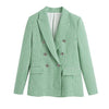 2023RA European and American women's spring houndstooth slim casual straight lapel suit jacket