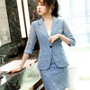 2022SS Female Elegant Women's Skirt Suit Pink Jacquard Blazer Bussiness Jacket Office Lady 2 Pieces Set Plus Size S-4XL