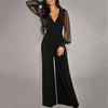 2023v neck mesh stitching rivet straight leg overalls
