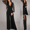 2023v neck mesh stitching rivet straight leg overalls